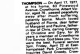 Albert Victor Thompson - Obituary